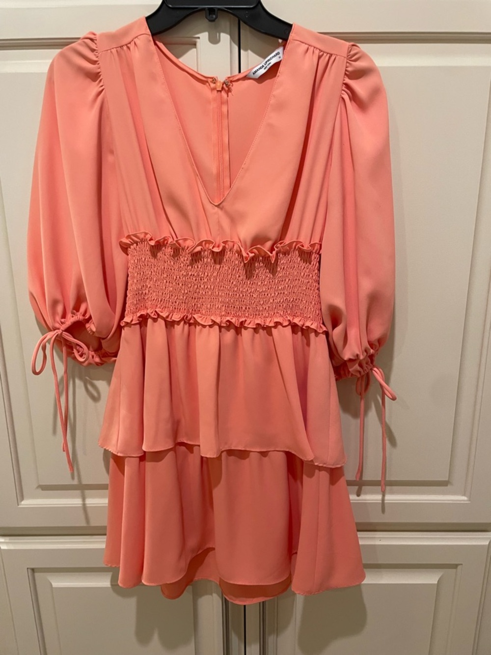 Amanda Uprichard Coral Pink Shift Top